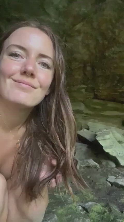 hiking nude nudity gif