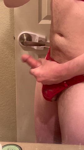 big dick crossdressing masturbating solo gif