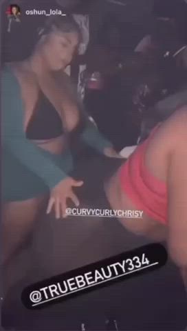 Lesbian humping her big booty friend