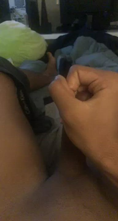 bbc cock cum gay male masturbation gif