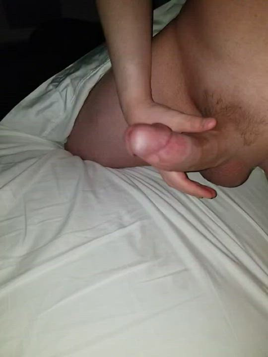 Throbbing hard &amp; dripping precum