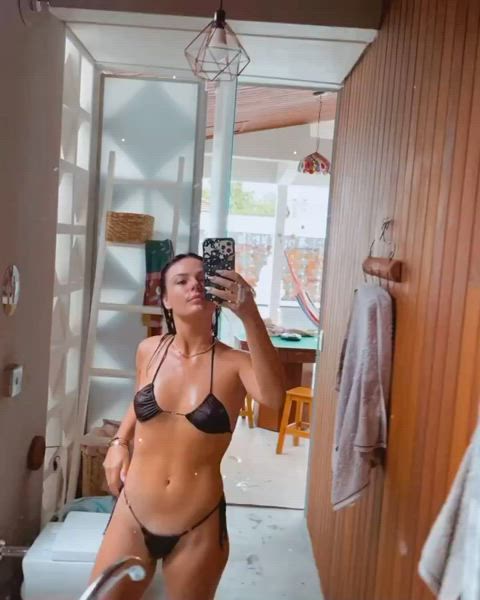 bikini brazilian celebrity curvy hips legs petite wet gif