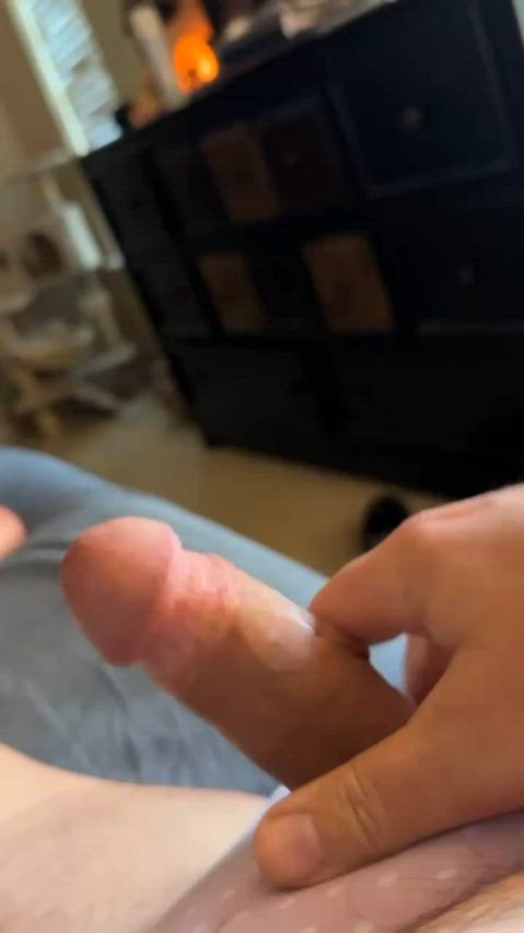 big dick cock masturbating gif