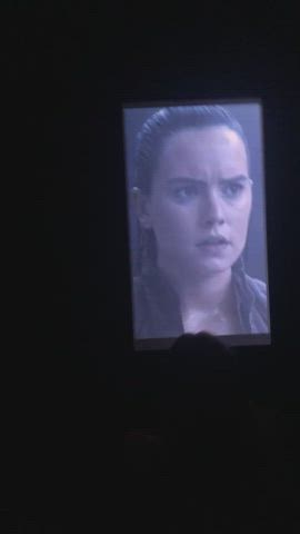 bwc cum cumshot daisy ridley face fuck facial tribbing tribute white girl gif