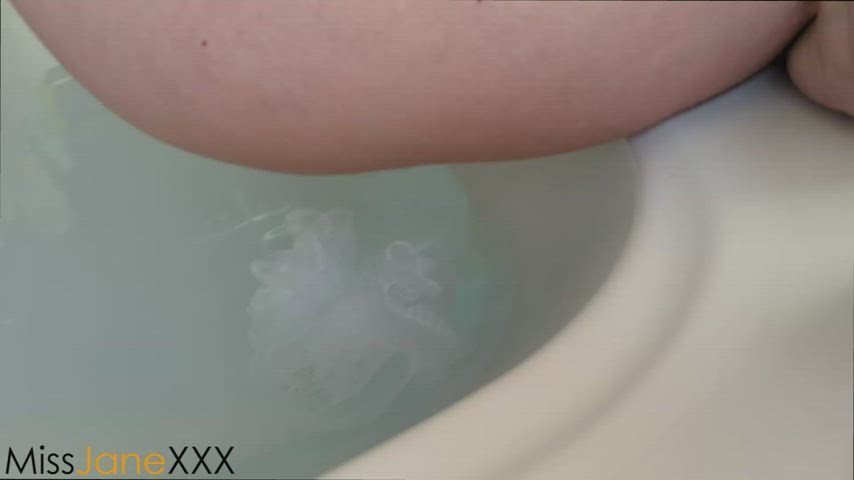 Bathroom MILF Pee Peeing Pregnant UK gif