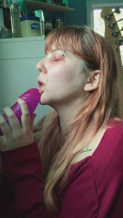 Blowjob Chubby Curvy Dildo NSFW gif