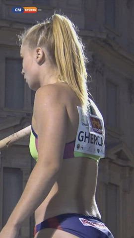 ass athletic clothed public sport gif