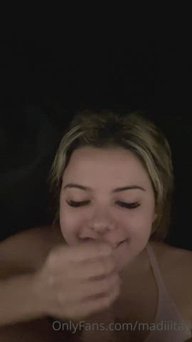 Cumshot Facial Handjob gif