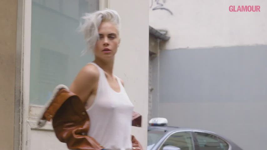 Boobs Cara Delevingne Pokies gif