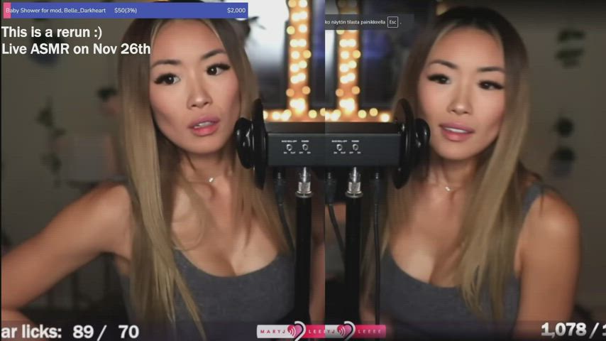 asmr asian lick licking model gif