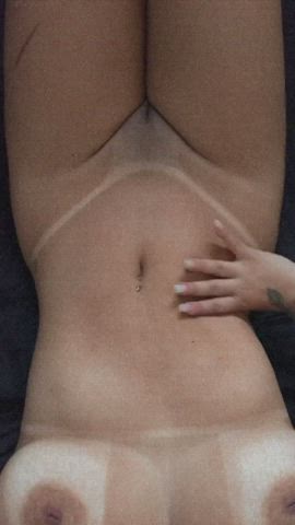 big tits naked tanlines gif