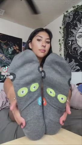 babe socks soles gif