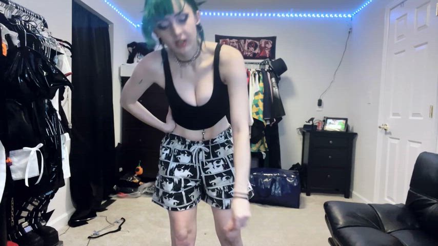 amateur ass big tits boobs cute goth homemade onlyfans tits gif