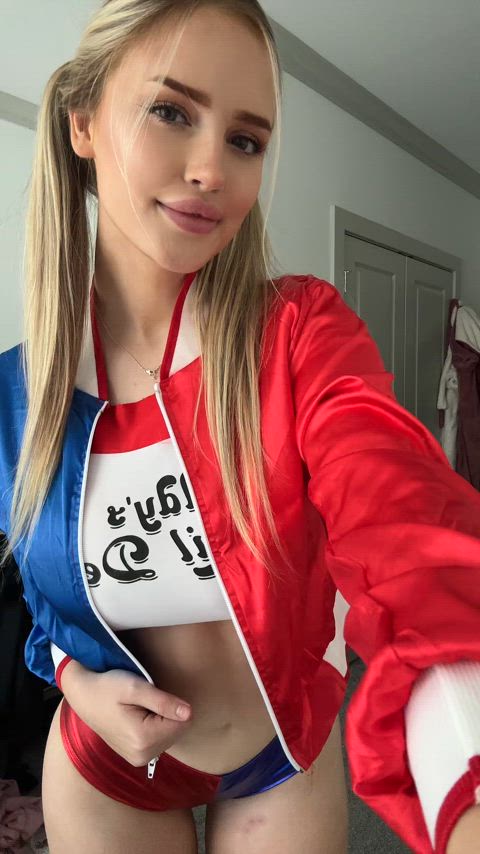 blonde dancing harley quinn tiktok underwear gif