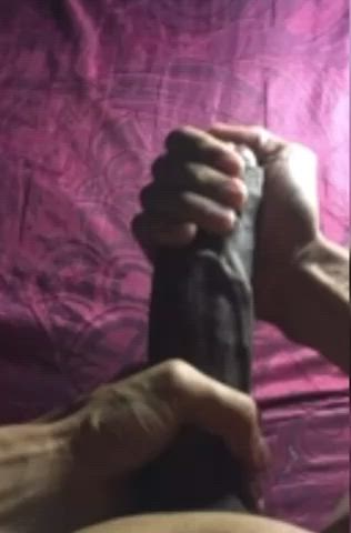 Just stroking my monster cock