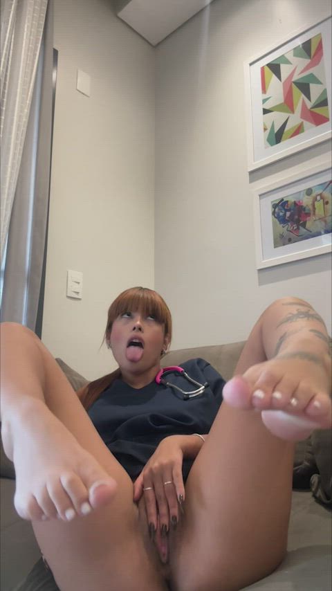 My pussy will unlock if you lick my feet OC