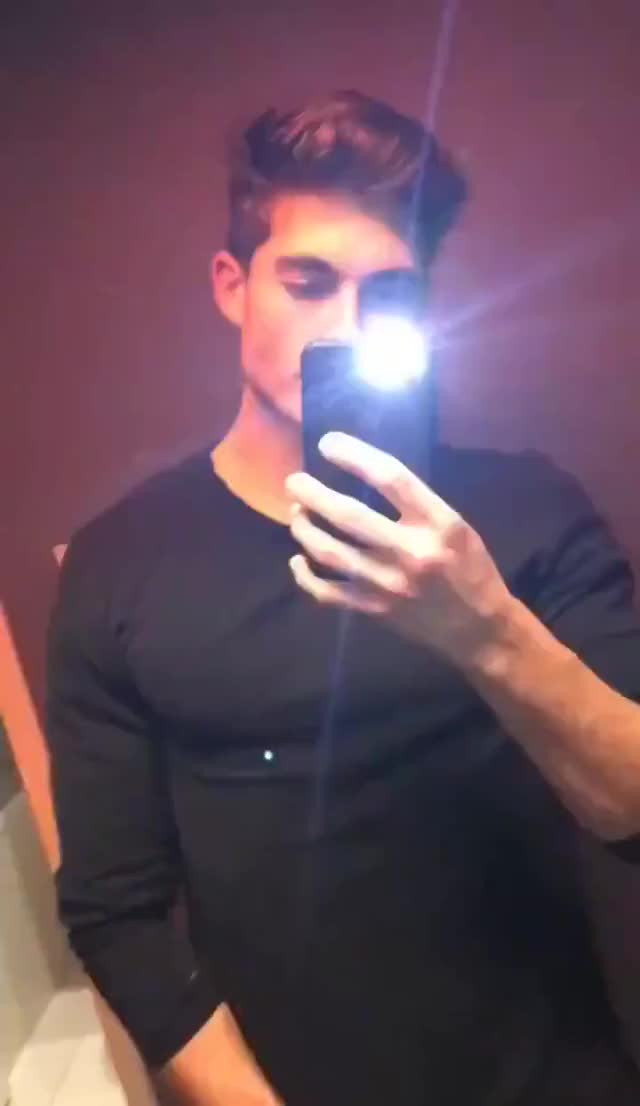 Showing off in the mirror