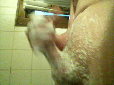 cock handjob jerk off male masturbation masturbating soapy solo gif