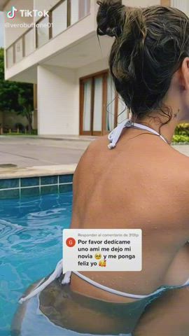 Ass Bikini Pool Slow Motion Thong TikTok gif