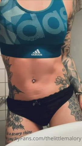 Fitness OnlyFans Pussy Shaved Pussy Tattoo Undressing gif