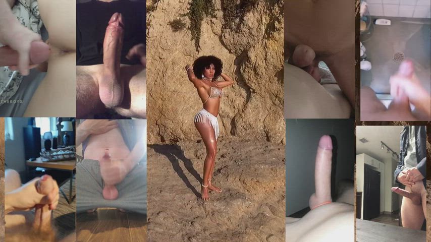BabeCock Big Ass Big Tits Bikini Cock Cum Dancing Frotting Latina Orgasms gif