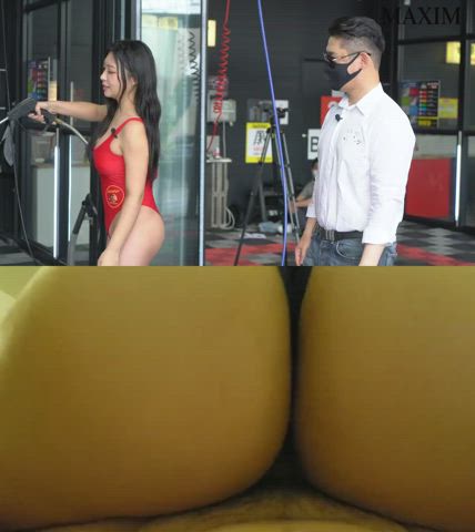 asian asian cock big ass bikini couple korean riding split screen porn gif