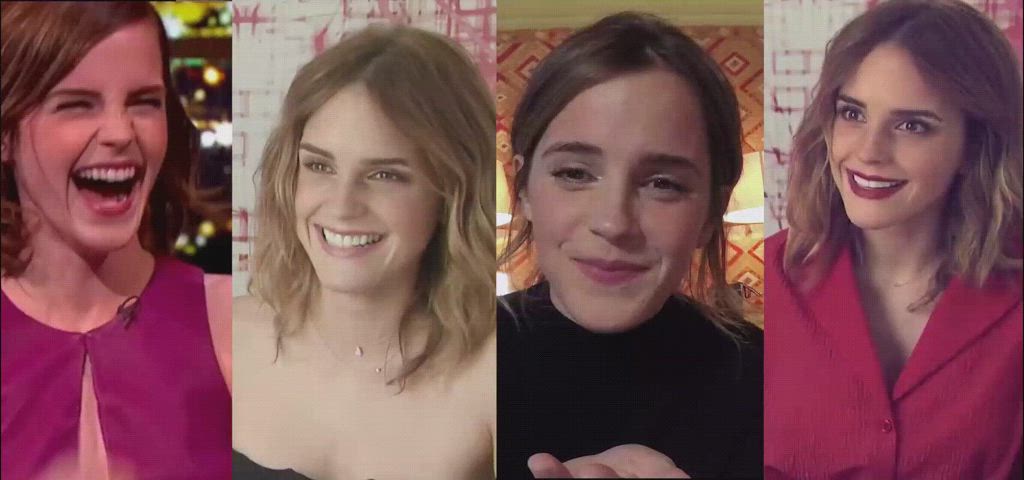 Emma Watson's reactions after watching guys jizz and eat their own cum for her in