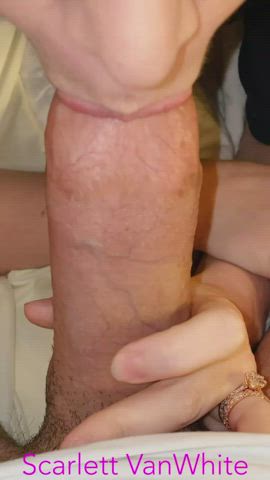 Sucking a huge 9x6” BWC until he cums in my mouth!! Who’s next ;)