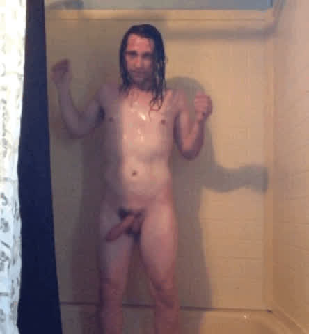 big dick cock cute shower sissy trans trans woman gif