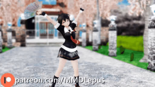 Anime Dancing Schoolgirl gif
