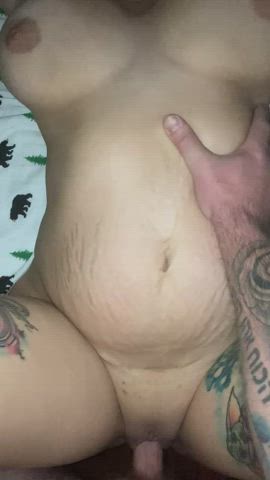 amateur big tits boobs hotwife huge tits milf natural tits pov pussy tits gif