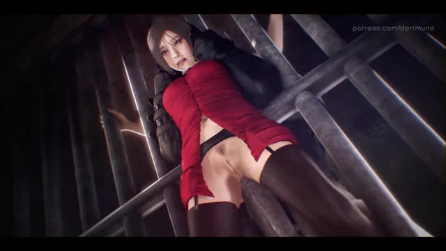 Ada Wong - anal behind bars with Mr x (Bayern3D)