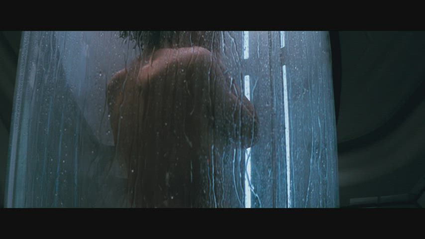 Canadian Carrie-Anne Moss Celebrity Shower Softcore Wet gif