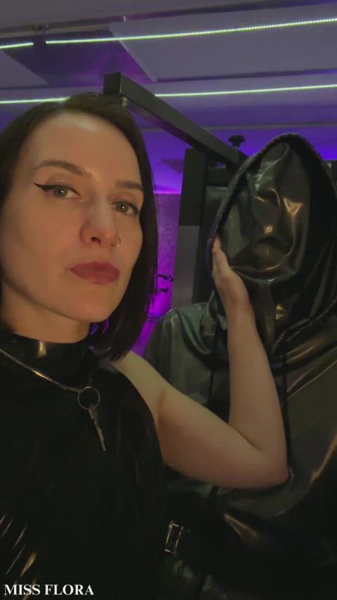 bdsm bondage femdom latex miss flora mistress real-bdsm gif