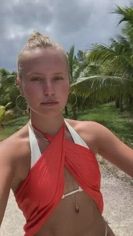 Bikini Celebrity Small Tits gif