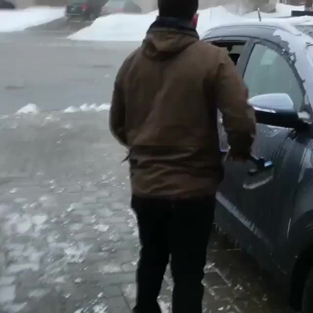 Just gonna scrape the car