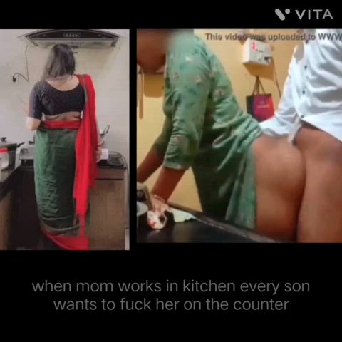 Apni maa ko rasoi m chodna hai