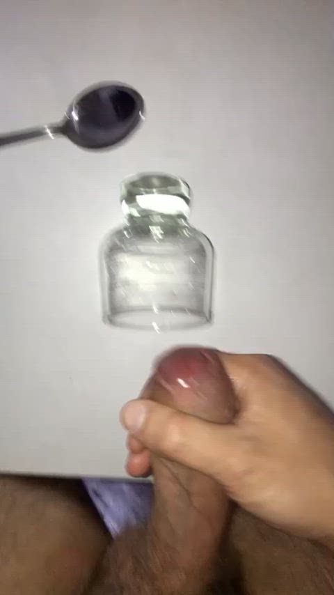 cum cumshot glass glass toy handjob jerk off male masturbation solo gif