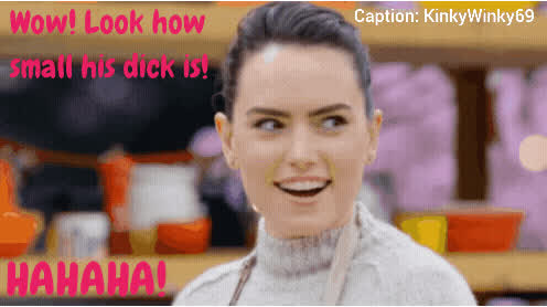 caption celebrity daisy ridley femdom humiliation uk r/sph gif