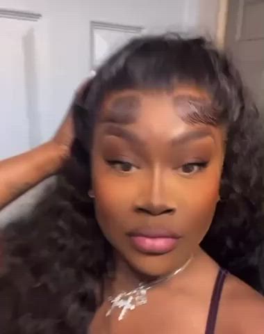 ebony girlfriend hair gif