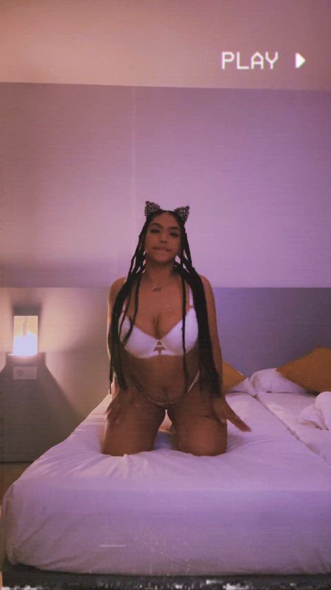 bed lingerie solo r/catgirls gif