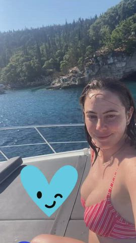 bikini cleavage kaya scodelario gif