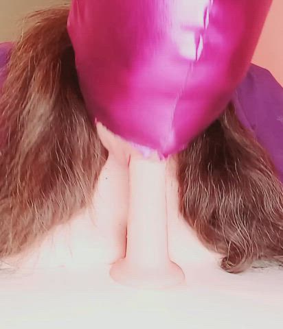 Masked Dildo Sucking :P