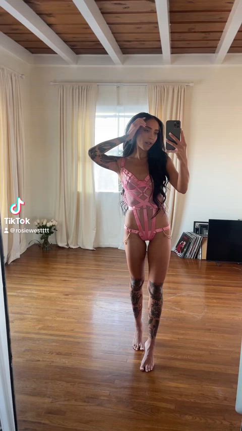 babe cute onlyfans petite sexy skinny slim submissive tattooed tiktok gif