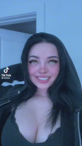 cleavage spit tiktok gif