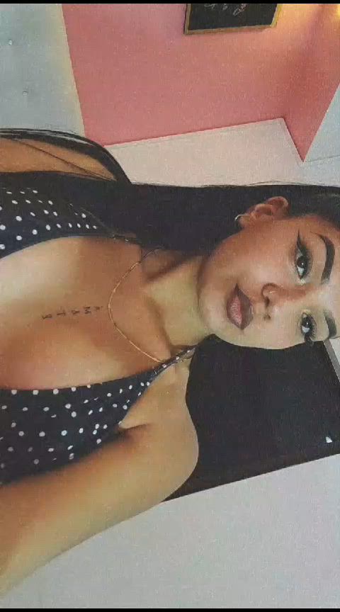 camgirl cute latina lingerie sensual tattoo teen tits webcam gif