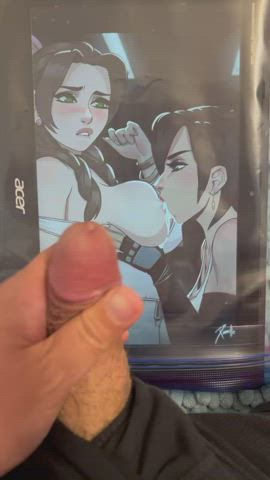 Boobs Cum Cum On Tits Tifa Lockhart Tribute gif