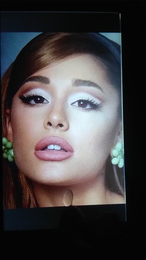 Cum on Ari gorgeous face