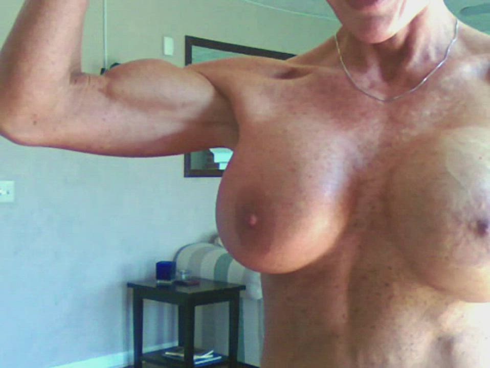 Fake Boobs Huge Tits Muscular Milf gif