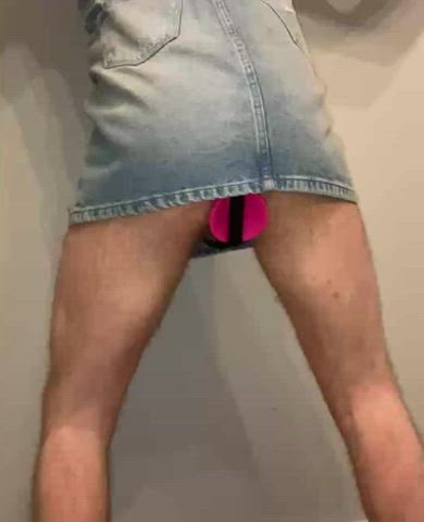 anal crossdressing deep penetration dildo femboy gape gay hairy gif